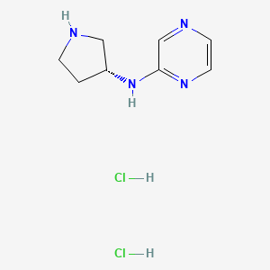 molecular formula C8H14Cl2N4 B2635726 (R)-N-(Pyrrolidin-3-yl)pyrazin-2-amine dihydrochloride CAS No. 1349807-55-1