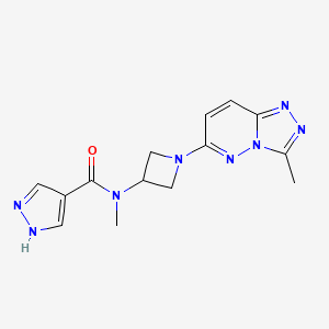 molecular formula C14H16N8O B2635742 N-methyl-N-(1-{3-methyl-[1,2,4]triazolo[4,3-b]pyridazin-6-yl}azetidin-3-yl)-1H-pyrazole-4-carboxamide CAS No. 2200040-38-4