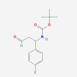 molecular formula C14H18FNO3 B2635756 Tert-butyl [1-(4-fluorophenyl)-3-oxopropyl]carbamate CAS No. 1353876-37-5