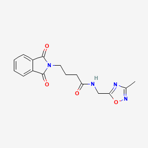 4-(1,3-dioxoisoindolin-2-yl)-N-((3-methyl-1,2,4-oxadiazol-5-yl)methyl)butanamide