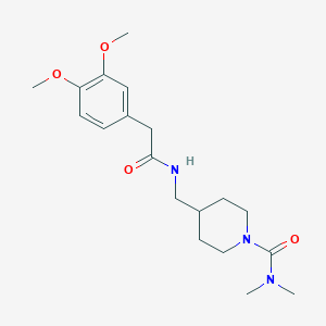 4-((2-(3,4-dimethoxyphenyl)acetamido)methyl)-N,N-dimethylpiperidine-1-carboxamide