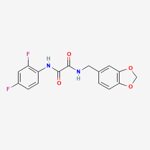 molecular formula C16H12F2N2O4 B2635795 N-[(2H-1,3-benzodioxol-5-yl)methyl]-N'-(2,4-difluorophenyl)ethanediamide CAS No. 838888-11-2
