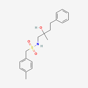 molecular formula C19H25NO3S B2635803 N-(2-HYDROXY-2-METHYL-4-PHENYLBUTYL)-1-(4-METHYLPHENYL)METHANESULFONAMIDE CAS No. 1448047-37-7
