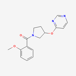 molecular formula C16H17N3O3 B2635850 4-{[1-(2-methoxybenzoyl)pyrrolidin-3-yl]oxy}pyrimidine CAS No. 2034395-78-1