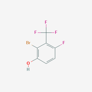 molecular formula C7H3BrF4O B2635866 2-Bromo-4-fluoro-3-(trifluoromethyl)phenol CAS No. 1805498-52-5