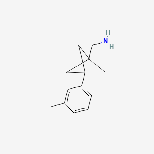 B2635888 [3-(3-Methylphenyl)-1-bicyclo[1.1.1]pentanyl]methanamine CAS No. 2287333-63-3