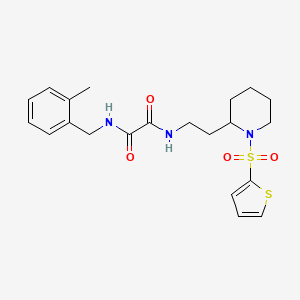 N1-(2-methylbenzyl)-N2-(2-(1-(thiophen-2-ylsulfonyl)piperidin-2-yl)ethyl)oxalamide