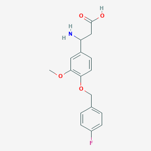 3-Amino-3-{4-[(4-fluorobenzyl)oxy]-3-methoxyphenyl}propanoic acid