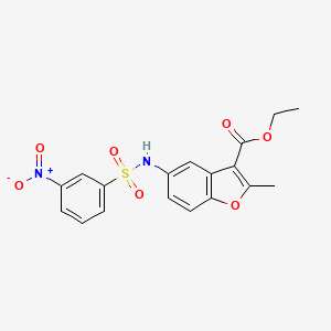 Ethyl 2-methyl-5-[(3-nitrophenyl)sulfonylamino]-1-benzofuran-3-carboxylate