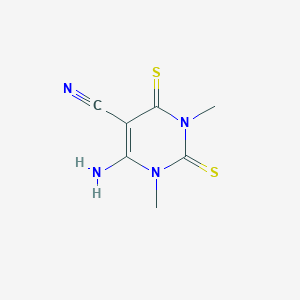 molecular formula C7H8N4S2 B2635929 6-Amino-1,3-dimethyl-2,4-disulfanylidene-1,2,3,4-tetrahydropyrimidine-5-carbonitrile CAS No. 2241139-79-5