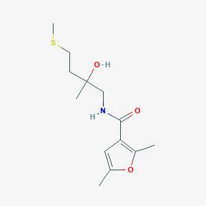molecular formula C13H21NO3S B2635974 N-(2-hydroxy-2-methyl-4-(methylthio)butyl)-2,5-dimethylfuran-3-carboxamide CAS No. 1396888-24-6