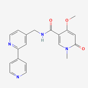 molecular formula C19H18N4O3 B2635987 N-([2,4'-bipyridin]-4-ylmethyl)-4-methoxy-1-methyl-6-oxo-1,6-dihydropyridine-3-carboxamide CAS No. 2034579-43-4