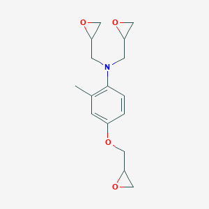 molecular formula C16H21NO4 B026360 2-Methyl-4-(oxiran-2-ylmethoxy)-N,N-bis(oxiran-2-ylmethyl)aniline CAS No. 110656-67-2