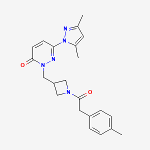 6-(3,5-dimethyl-1H-pyrazol-1-yl)-2-((1-(2-(p-tolyl)acetyl)azetidin-3-yl)methyl)pyridazin-3(2H)-one