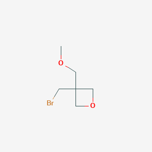 molecular formula C6H11BrO2 B2636033 3-(Bromomethyl)-3-(methoxymethyl)oxetane CAS No. 1345881-95-9