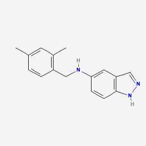 molecular formula C16H17N3 B2636035 N-[(2,4-dimethylphenyl)methyl]-1H-indazol-5-amine CAS No. 416867-06-6