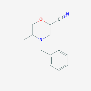 4-Benzyl-5-methylmorpholine-2-carbonitrile