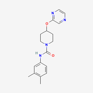 N-(3,4-dimethylphenyl)-4-(pyrazin-2-yloxy)piperidine-1-carboxamide