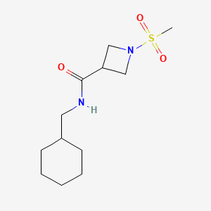 molecular formula C12H22N2O3S B2636056 N-(cyclohexylmethyl)-1-(methylsulfonyl)azetidine-3-carboxamide CAS No. 1428370-97-1