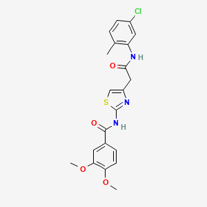 N-(4-(2-((5-chloro-2-methylphenyl)amino)-2-oxoethyl)thiazol-2-yl)-3,4-dimethoxybenzamide