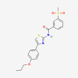 3-(methylsulfonyl)-N-(4-(4-propoxyphenyl)thiazol-2-yl)benzamide