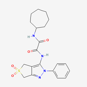 N1-cycloheptyl-N2-(5,5-dioxido-2-phenyl-4,6-dihydro-2H-thieno[3,4-c]pyrazol-3-yl)oxalamide