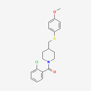 (2-Chlorophenyl)(4-(((4-methoxyphenyl)thio)methyl)piperidin-1-yl)methanone