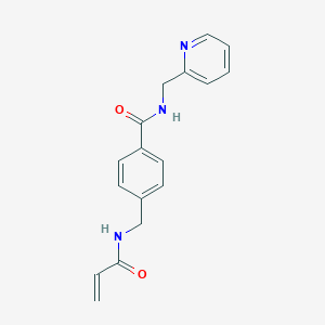 B2636078 4-[(Prop-2-enoylamino)methyl]-N-(pyridin-2-ylmethyl)benzamide CAS No. 2201581-05-5