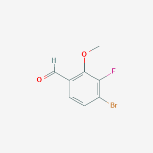 molecular formula C8H6BrFO2 B2636141 4-Bromo-3-fluoro-2-methoxy-benzaldehyde CAS No. 1695567-81-7