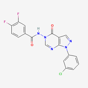 molecular formula C18H10ClF2N5O2 B2636153 N-(1-(3-chlorophenyl)-4-oxo-1H-pyrazolo[3,4-d]pyrimidin-5(4H)-yl)-3,4-difluorobenzamide CAS No. 919842-30-1