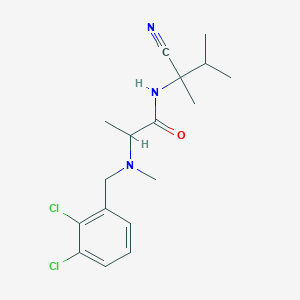 molecular formula C17H23Cl2N3O B2636166 N-(1-cyano-1,2-dimethylpropyl)-2-{[(2,3-dichlorophenyl)methyl](methyl)amino}propanamide CAS No. 1214084-56-6