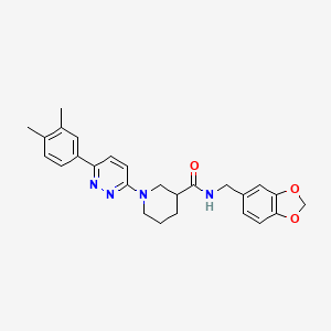molecular formula C26H28N4O3 B2636230 N-[(2H-1,3-benzodioxol-5-yl)methyl]-1-[6-(3,4-dimethylphenyl)pyridazin-3-yl]piperidine-3-carboxamide CAS No. 1251594-91-8