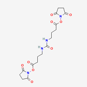 molecular formula C17H22N4O9 B2636234 Bis(2,5-dioxopyrrolidin-1-yl) 4,4'-(carbonylbis(azanediyl))dibutanoate CAS No. 1240387-33-0