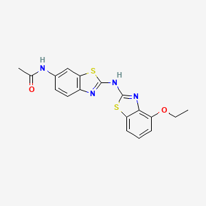molecular formula C18H16N4O2S2 B2636239 N-{2-[(4-ethoxy-1,3-benzothiazol-2-yl)amino]-1,3-benzothiazol-6-yl}acetamide CAS No. 862974-34-3