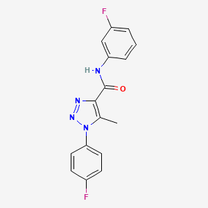 molecular formula C16H12F2N4O B2636242 N-(3-fluorophenyl)-1-(4-fluorophenyl)-5-methyl-1H-1,2,3-triazole-4-carboxamide CAS No. 866846-84-6