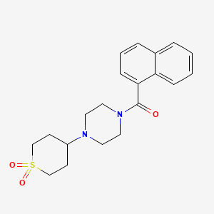 molecular formula C20H24N2O3S B2636328 4-[4-(naphthalene-1-carbonyl)piperazin-1-yl]-1lambda6-thiane-1,1-dione CAS No. 1903884-50-3