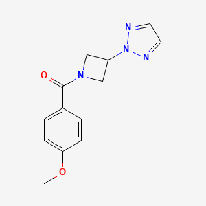 molecular formula C13H14N4O2 B2636334 2-[1-(4-methoxybenzoyl)azetidin-3-yl]-2H-1,2,3-triazole CAS No. 2189499-00-9