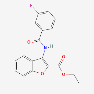 Ethyl 3-(3-fluorobenzamido)benzofuran-2-carboxylate