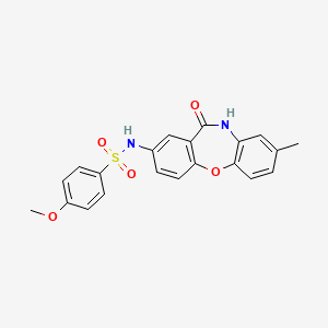 4-methoxy-N-(8-methyl-11-oxo-10,11-dihydrodibenzo[b,f][1,4]oxazepin-2-yl)benzenesulfonamide