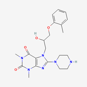 7-(2-hydroxy-3-(o-tolyloxy)propyl)-1,3-dimethyl-8-(piperazin-1-yl)-1H-purine-2,6(3H,7H)-dione