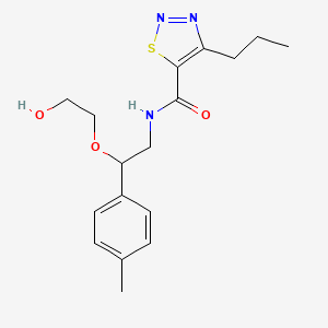 molecular formula C17H23N3O3S B2636396 N-(2-(2-hydroxyethoxy)-2-(p-tolyl)ethyl)-4-propyl-1,2,3-thiadiazole-5-carboxamide CAS No. 1798523-85-9