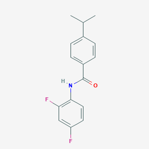 molecular formula C16H15F2NO B263640 N-(2,4-difluorophenyl)-4-isopropylbenzamide 
