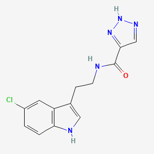 molecular formula C13H12ClN5O B2636402 N-[2-(5-chloro-1H-indol-3-yl)ethyl]-1H-1,2,3-triazole-5-carboxamide CAS No. 1376285-50-5