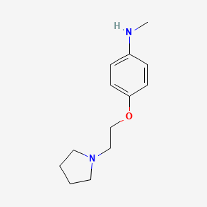 molecular formula C13H20N2O B2636416 N-methyl-4-[2-(pyrrolidin-1-yl)ethoxy]aniline CAS No. 265654-80-6