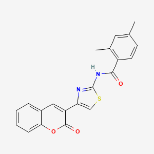 molecular formula C21H16N2O3S B2636417 2,4-dimethyl-N-[4-(2-oxo-2H-chromen-3-yl)-1,3-thiazol-2-yl]benzamide CAS No. 888412-08-6