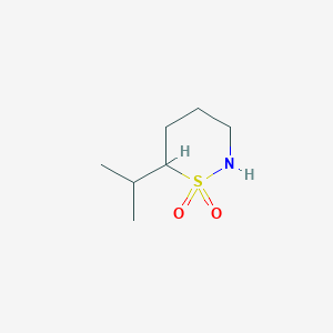 molecular formula C7H15NO2S B2636419 6-Isopropyl-1,2-thiazinane 1,1-dioxide CAS No. 2172476-13-8