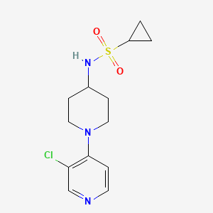 molecular formula C13H18ClN3O2S B2636428 N-[1-(3-chloropyridin-4-yl)piperidin-4-yl]cyclopropanesulfonamide CAS No. 2415501-48-1