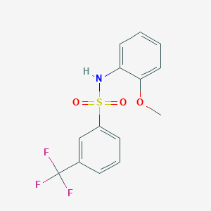 molecular formula C14H12F3NO3S B263644 N-(2-methoxyphenyl)-3-(trifluoromethyl)benzenesulfonamide 