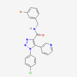 molecular formula C21H15BrClN5O B2636459 N-(3-bromobenzyl)-1-(4-chlorophenyl)-5-(pyridin-3-yl)-1H-1,2,3-triazole-4-carboxamide CAS No. 1326878-90-3