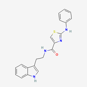 molecular formula C20H18N4OS B2636501 N-(2-(1H-indol-3-yl)ethyl)-2-(phenylamino)thiazole-4-carboxamide CAS No. 1171901-70-4